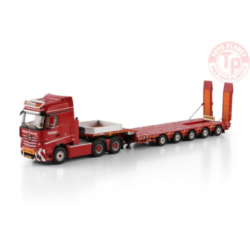 MERCEDES-BENZ ACTROS MP5 BIG SPACE 6X4 MANOOVR - 5 AXLE Nooteboom Red Line WSI 6073365 WSI MODELS