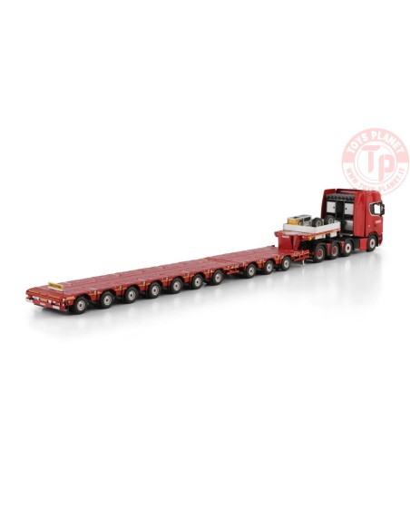 SCANIA S HIGHLINE CS20H 8X4 MANOOVR WITH 3 AXLE DOLLY - 7 AXLE Nooteboom Red Line WSI 6073364 WSI MODELS SCANIA S HIGHLINE CS20H 8X4 MANOOVR WITH 3 AXLE DOLLY - 7 AXLE Nooteboom Red Line WSI 6073364 WSI MODELS