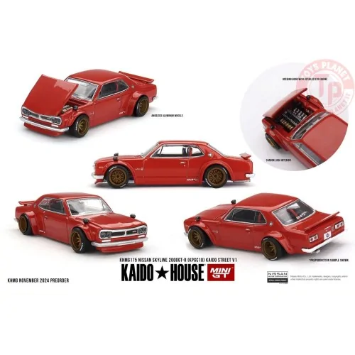 NISSAN SKYLINE GT-R (KPGC10) KAIDO STREET V1 1969 1:64 KHMG175 MINI GT