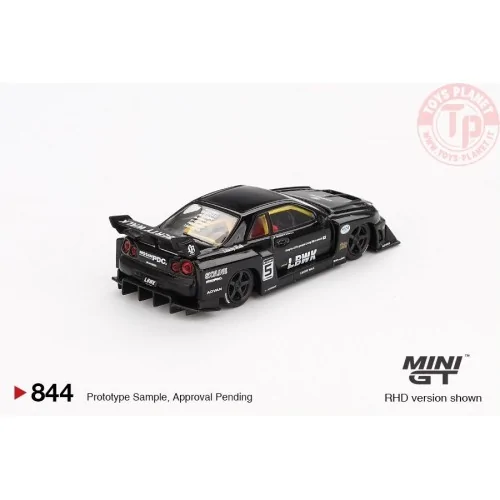 NISSAN ER34 NISSAN LB-ER34 SUPER SILHOUETTE SKYLINE BLACK 2024 1:64 MGT00844-R MINI GT