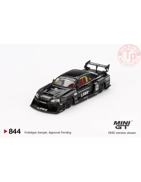 NISSAN ER34 NISSAN LB-ER34 SUPER SILHOUETTE SKYLINE BLACK 2024 1:64 MGT00844-R MINI GT