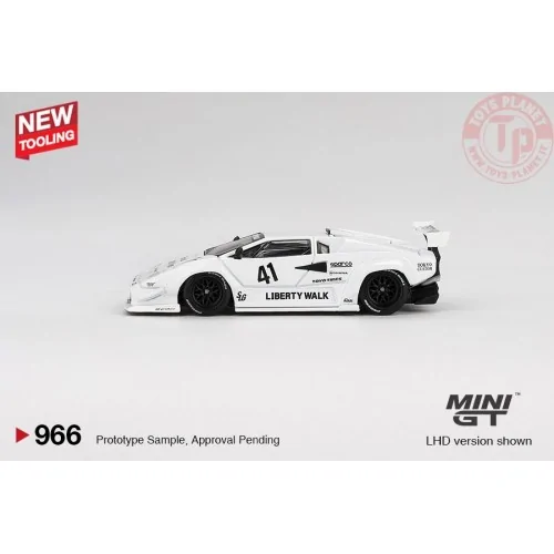 LAMBORGHINI COUNTACH LBWORKS WHITE TOKYO AUTO SALON 2024 1:64 MGT00966-L MINI GT