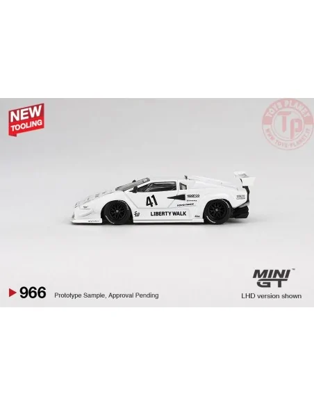 LAMBORGHINI COUNTACH LBWORKS WHITE TOKYO AUTO SALON 2024 1:64 MGT00966-L MINI GT