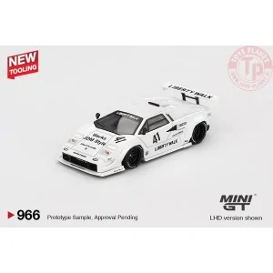 LAMBORGHINI COUNTACH LBWORKS WHITE TOKYO AUTO SALON 2024 1:64 MGT00966-L MINI GT