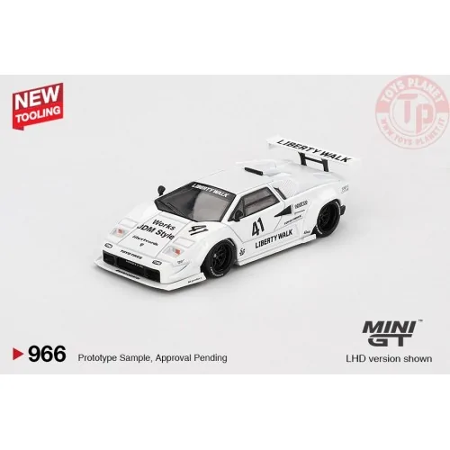 LAMBORGHINI COUNTACH LBWORKS WHITE TOKYO AUTO SALON 2024 1:64 MGT00966-L MINI GT