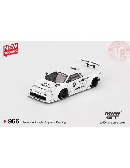 LAMBORGHINI COUNTACH LBWORKS WHITE TOKYO AUTO SALON 2024 1:64 MGT00966-L MINI GT