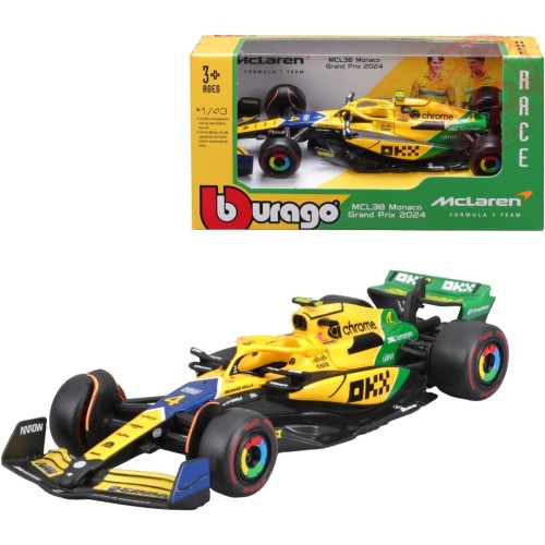 1/43 F1 MCLAREN MCL38 2024 N4 Lando Norris SENNA special livery 1:43 BURAGO 38214-N BURAGO