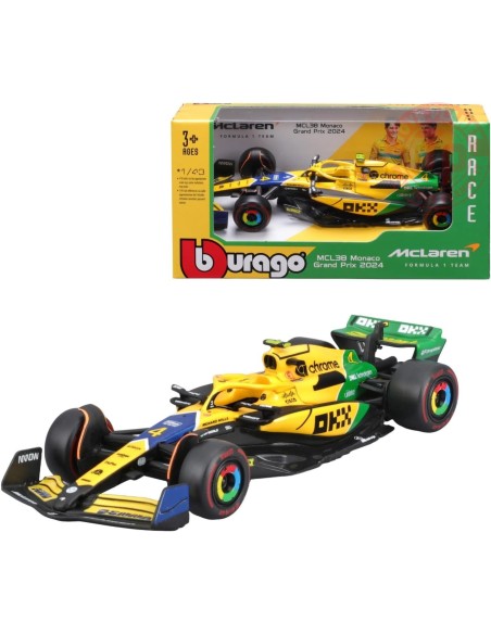 1/43 F1 MCLAREN MCL38 2024 N4 Lando Norris SENNA special livery 1:43 BURAGO 38214-N BURAGO