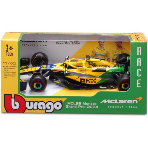 1/43 F1 MCLAREN MCL38 2024 N81 Oscar Piastri SENNA special livery 1:43 BURAGO 38214-P BURAGO