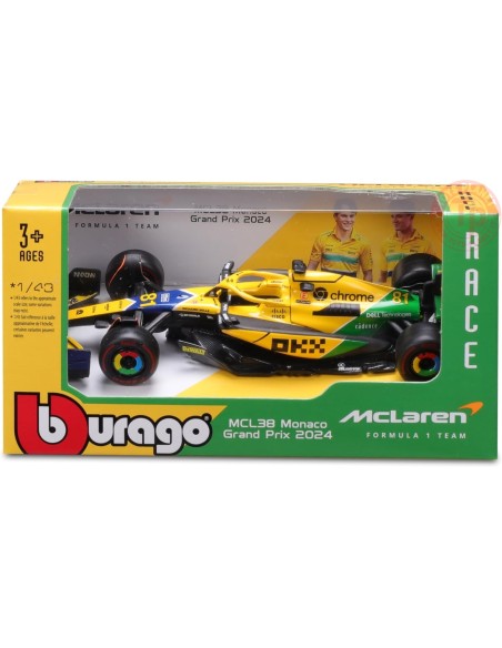 1/43 F1 MCLAREN MCL38 2024 N81 Oscar Piastri SENNA special livery 1:43 BURAGO 38214-P BURAGO 1/43 F1 MCLAREN MCL38 2024 N81 Oscar Piastri SENNA special livery 1:43 BURAGO 38214-P BURAGO