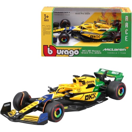1/43 F1 MCLAREN MCL38 2024 N81 Oscar Piastri SENNA special livery 1:43 BURAGO 38214-P BURAGO