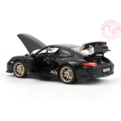 1/18 PORSCHE 911 GT3 RS 2009 BLACK & WHITE GOLD METALLIC NOREV NV187563 NOREV
