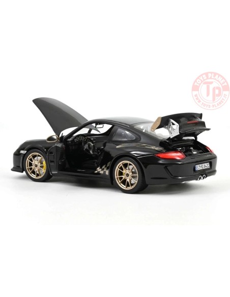 1/18 PORSCHE 911 GT3 RS 2009 BLACK & WHITE GOLD METALLIC NOREV NV187563 NOREV