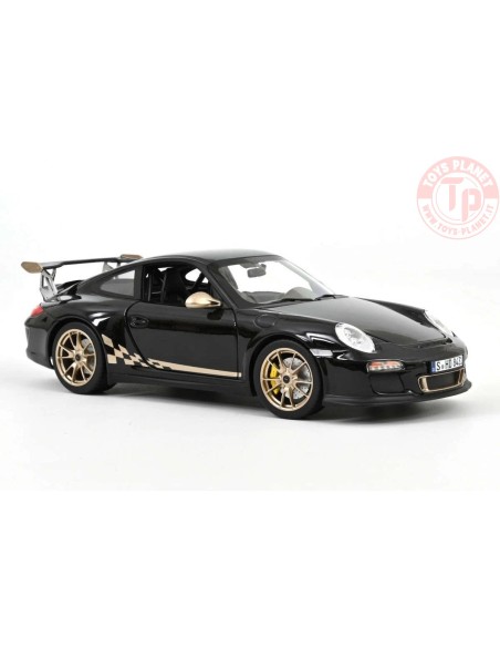 1/18 PORSCHE 911 GT3 RS 2009 BLACK & WHITE GOLD METALLIC NOREV NV187563 NOREV
