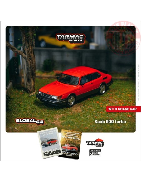 1/64 Saab 900 Turbo ROSSO TARMAC T64G-056-RE TARMAC WORKS