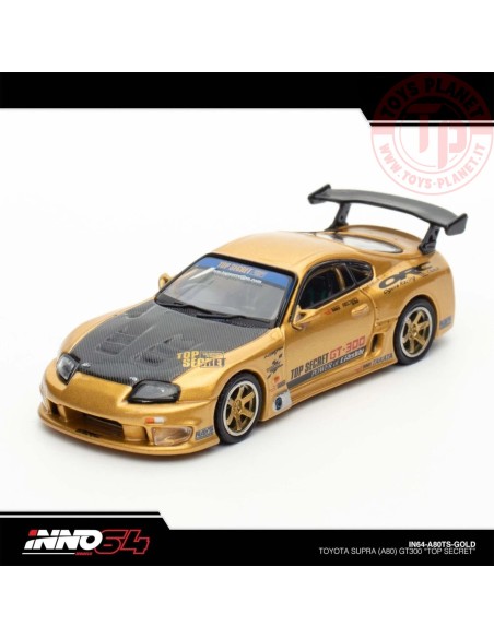 1/64 TOYOTA SUPRA (A80) TOP SECRET GT300 IN64-A80TS-GOLD INNO MODELS