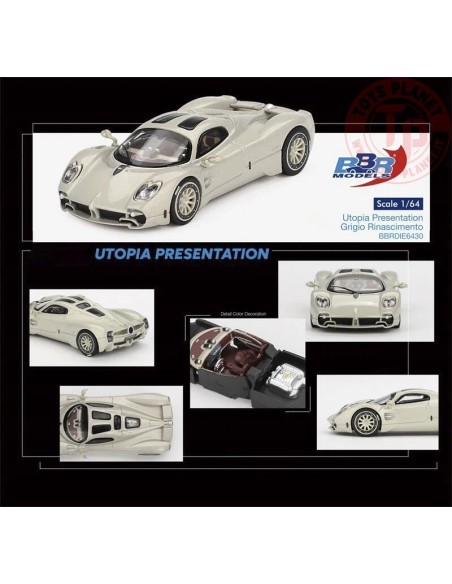 1/64 PAGANI UTOPIA PRESENTATION GRIGIO RINASCIMENTO BBRDIE6430 BBR MODELS 1:64