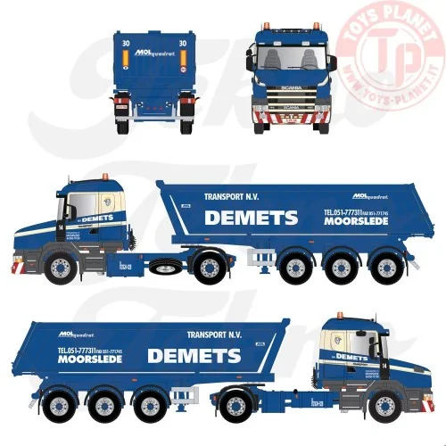 Scania T144-460 with 3-axle tipper Demets TEKNO 86534 TEKNO