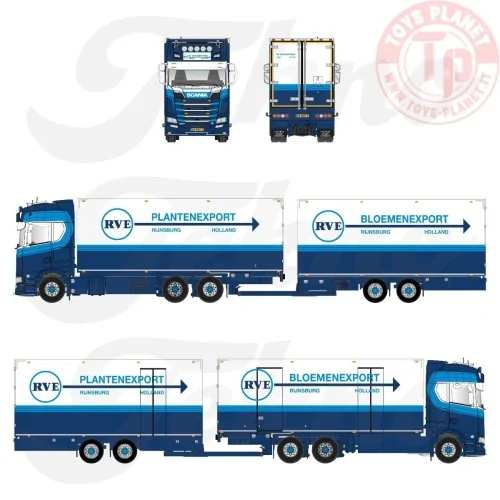Scania Next Gen S590 motorwagen met 2-assige wipkar Michel van der Poel RVE TEKNO 86493 TEKNO