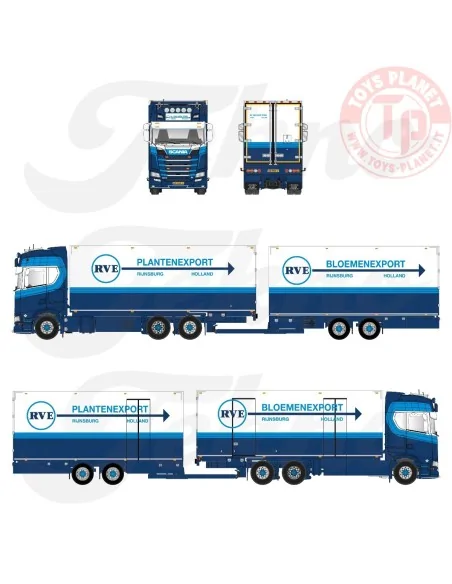 Scania Next Gen S590 motorwagen met 2-assige wipkar Michel van der Poel RVE TEKNO 86493 TEKNO