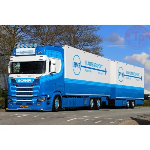 Scania Next Gen S590 motorwagen met 2-assige wipkar Michel van der Poel RVE TEKNO 86493 TEKNO