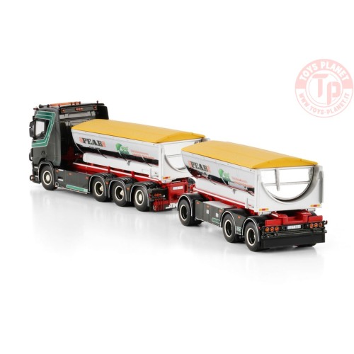 SCANIA R NORMAL CR20N HOOKLIFT SYSTEM 8X4 CONTAINER + 3 AXLE + ASPHALT CONTAINER BYe Peab Asfalt WSI 01-4606 WSI MODELS