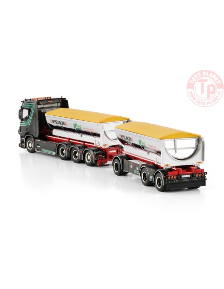 SCANIA R NORMAL CR20N HOOKLIFT SYSTEM 8X4 CONTAINER + 3 AXLE + ASPHALT CONTAINER BYe Peab Asfalt WSI 01-4606 WSI MODELS