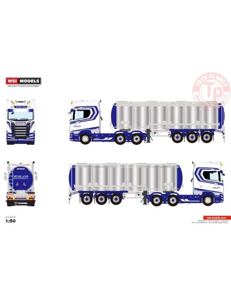 SCANIA S HIGHLINE CS20H 6X4 TANK TRAILER - 3 AXLE Mydland WSI 01-4689 WSI MODELS SCANIA S HIGHLINE CS20H 6X4 TANK TRAILER - 3 AXLE Mydland WSI 01-4689 WSI MODELS