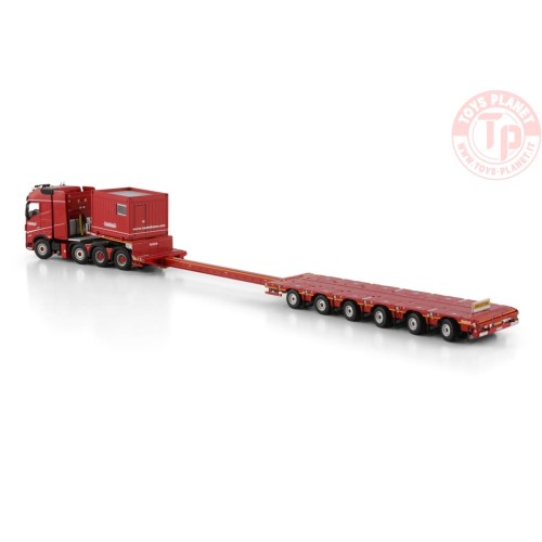 VOLVO FH5 GLOBETROTTER 8X4 MANOOVR - 6 AXLE + 10FT CONTAINER Nooteboom Red Line WSI 6073368 WSI MODELS