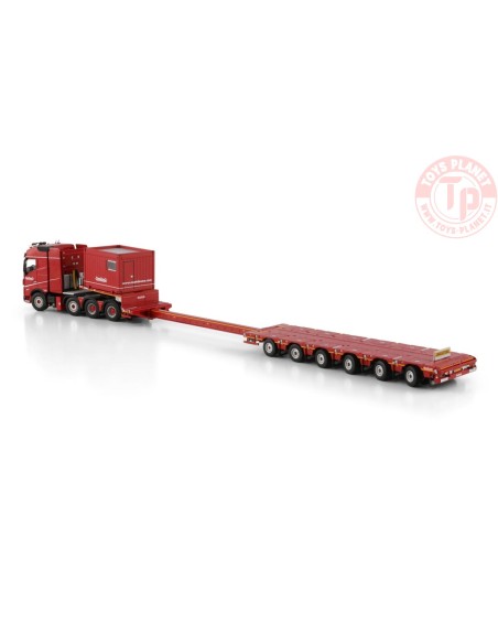 VOLVO FH5 GLOBETROTTER 8X4 MANOOVR - 6 AXLE + 10FT CONTAINER Nooteboom Red Line WSI 6073368 WSI MODELS VOLVO FH5 GLOBETROTTER 8X4 MANOOVR - 6 AXLE + 10FT CONTAINER Nooteboom Red Line WSI 6073368 WSI MODELS