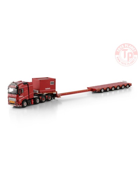 VOLVO FH5 GLOBETROTTER 8X4 MANOOVR - 6 AXLE + 10FT CONTAINER Nooteboom Red Line WSI 6073368 WSI MODELS VOLVO FH5 GLOBETROTTER 8X4 MANOOVR - 6 AXLE + 10FT CONTAINER Nooteboom Red Line WSI 6073368 WSI MODELS