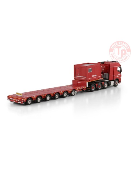 VOLVO FH5 GLOBETROTTER 8X4 MANOOVR - 6 AXLE + 10FT CONTAINER Nooteboom Red Line WSI 6073368 WSI MODELS VOLVO FH5 GLOBETROTTER 8X4 MANOOVR - 6 AXLE + 10FT CONTAINER Nooteboom Red Line WSI 6073368 WSI MODELS