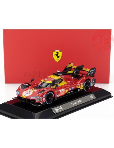 1/43 FERRARI 499P 3.0L TURBO V6 TEAM FERRARI AF CORSE N 50 WINNER 24h LE MANS 2024 FUOCO - MOLINA - NIELSEN CON VETRINA BURAG...