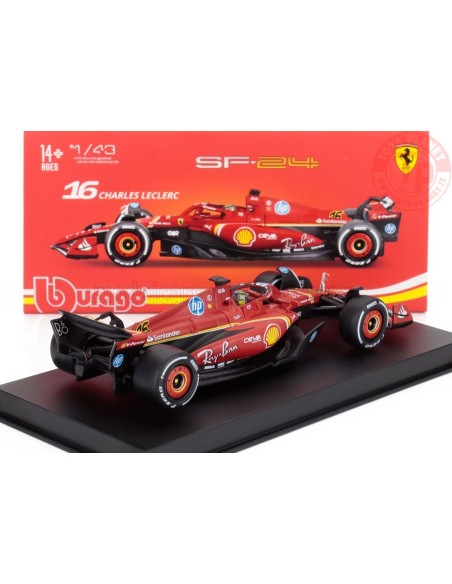 1/43 FERRARI F1 SF-24 TEAM SCUDERIA FERRARI N 16 WINNER ITALY MONZA GP 2024 CHARLES LECLERC CON PILOTA E VETRINA BURAGO 18-36... 1/43 FERRARI F1 SF-24 TEAM SCUDERIA FERRARI N 16 WINNER ITALY MONZA GP 2024 CHARLES LECLERC CON PILOTA E VETRINA BURAGO 18-36...
