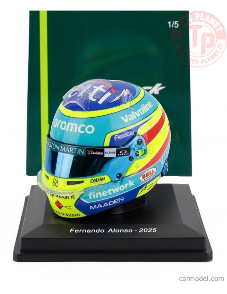 1/5 CASCO FERNANDO ALONSO ASTON MARTIN F1 TEAM 2025 SPARK 5HF192 CASCHI PILOTI 1/5