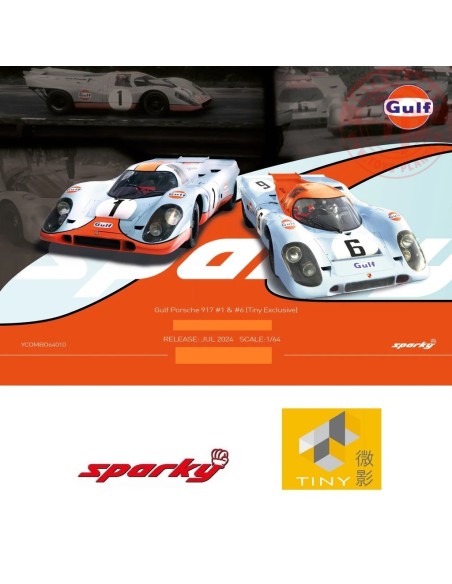 1/64 Gulf Porsche 917 n1 e n 6 SPARKY YCOMBO64010 SPARK 1:64 1/64 Gulf Porsche 917 n1 e n 6 SPARKY YCOMBO64010 SPARK 1:64