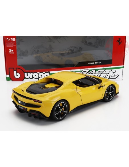 1/18 FERRARI 296 GTB HYBRID 830HP V6 2021 GIALLO 18-16018Y BURAGO 1/18 FERRARI 296 GTB HYBRID 830HP V6 2021 GIALLO 18-16018Y BURAGO