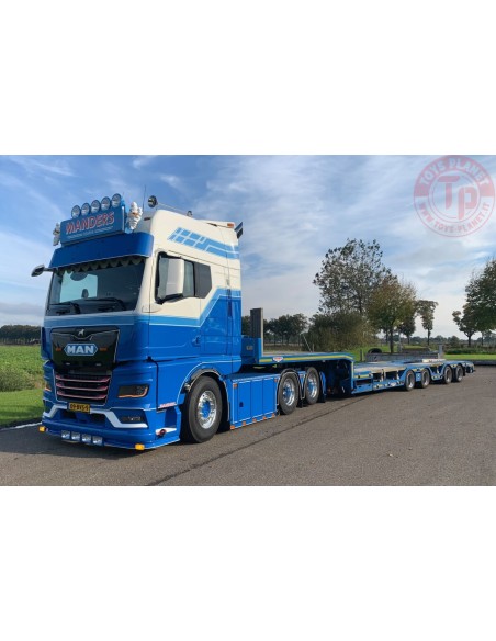 1/50 MAN TGX GX 6X2 TAG AXLE SEMI WHEEL WELL LOW LOADER - 4 AXLE Deurne Manders WSI 01-4833 WSI MODELS