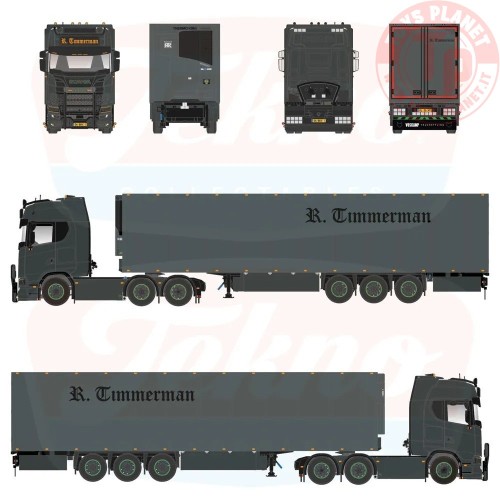 1/50 Scania NGS Highline 6x2 con rimorchio refrigerato a 3 assi Ruud Timmerman TEKNO 88828 TEKNO