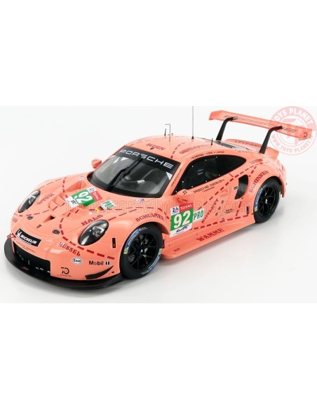 1/18 PORSCHE 911 991 RSR TEAM PORSCHE GT N92 WINNER LMGTE PRO PINK PIG TRIBUTE 24h LE MANS 2018 CHRISTENSEN ESTRE VANTHOOR LE...
