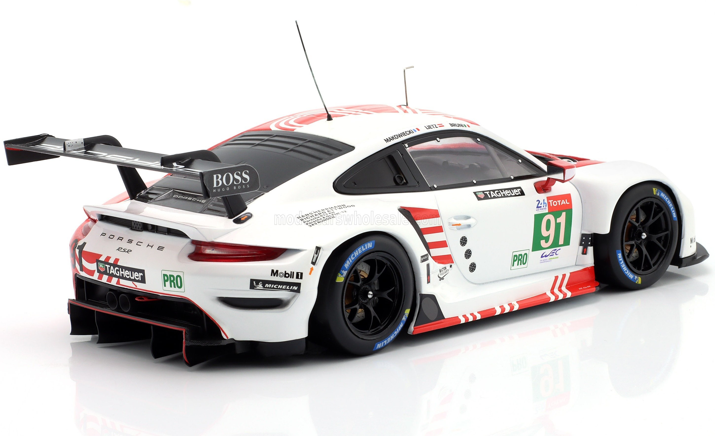 Miniature Spark Porsche 911 RSR-19 #91 Le Mans 2021 (1/18, Avec Vitrine, Neuve)