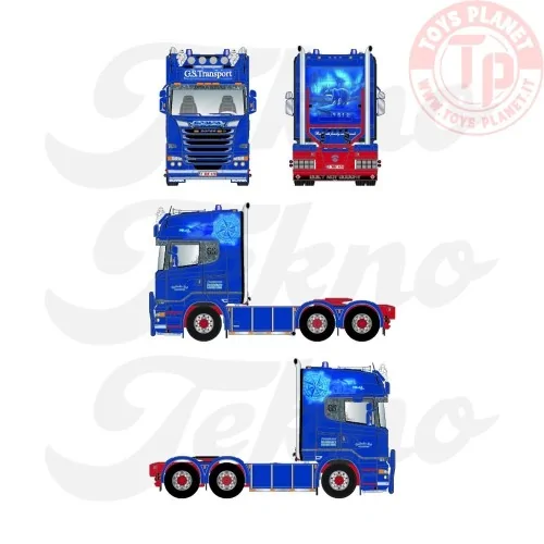 Scania R-serie Streamline 6x2 sleepas trekker G.S. Transport TEKNO 86026 TEKNO