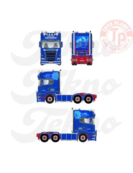 Scania R-serie Streamline 6x2 sleepas trekker G.S. Transport TEKNO 86026 TEKNO Scania R-serie Streamline 6x2 sleepas trekker G.S. Transport TEKNO 86026 TEKNO