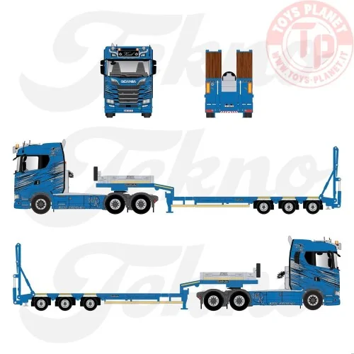 Scania Next Gen S-series with 4-axle Goldhofer low-loader Keil TEKNO 87113 TEKNO