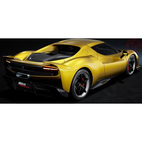 1/18 FERRARI 296 SPECIALE 2025 CON VETRINA NUMBERED ONE BY ONE MONTECARLO YELLOW METALLIC POLISTIL 18FE02052-HC POLISTIL
