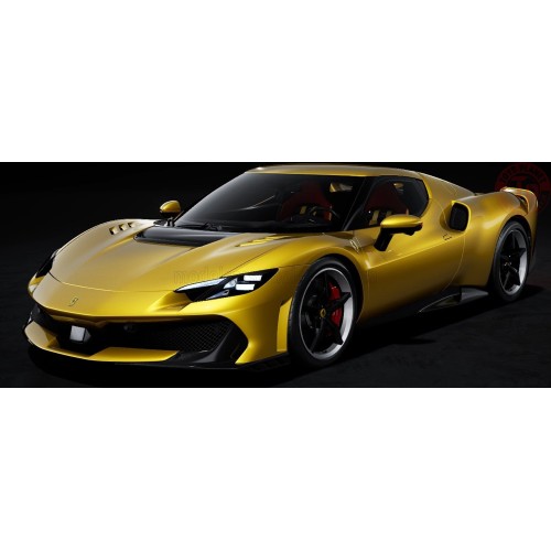 1/18 FERRARI 296 SPECIALE 2025 CON VETRINA NUMBERED ONE BY ONE MONTECARLO YELLOW METALLIC POLISTIL 18FE02052-HC POLISTIL