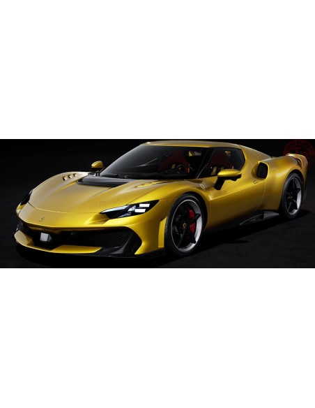 1/18 FERRARI 296 SPECIALE 2025 CON VETRINA NUMBERED ONE BY ONE MONTECARLO YELLOW METALLIC POLISTIL 18FE02052-HC POLISTIL