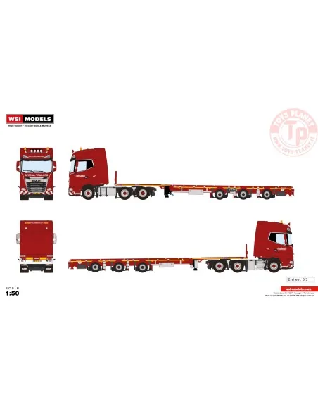 DAF XG+ 6x2/4 Nooteboom with Megatrailer 3-axle Redline Series WSI 607.33.73 WSI MODELS DAF XG+ 6x2/4 Nooteboom with Megatrailer 3-axle Redline Series WSI 607.33.73 WSI MODELS