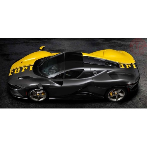 1/18 FERRARI DAYTONA SP3 CLOSED ROOF SPECIAL LIVERY 2022 CON VETRINA BURAGO 18-16XXX-YE-VET BURAGO