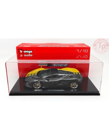 1/18 FERRARI DAYTONA SP3 CLOSED ROOF SPECIAL LIVERY 2022 CON VETRINA BURAGO 18-16XXX-YE-VET BURAGO